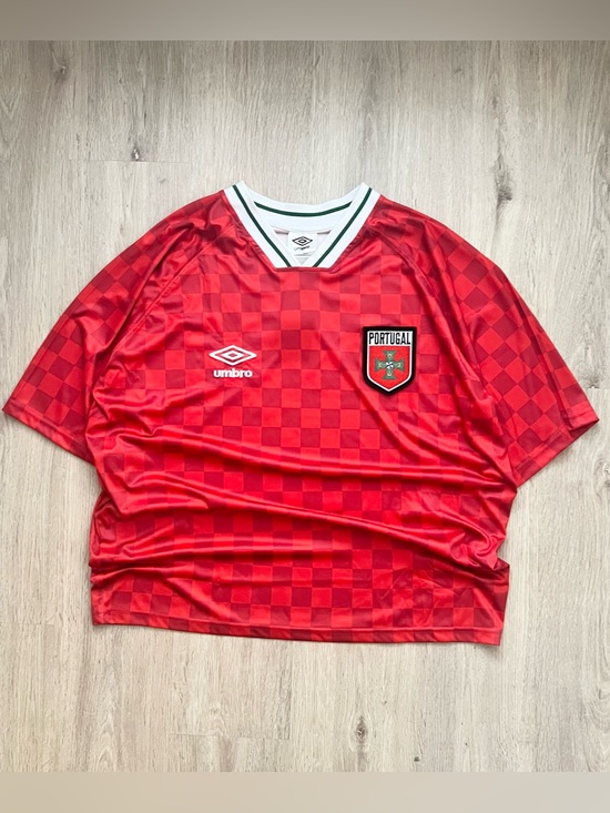 Umbro Other - NWT Umbro Portugal Soccer Jersey Mens L Red Checkered World Cup 2026 Football